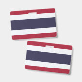 Name Badge with flag of Thailand バッジ (表裏)