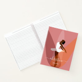 Name Black ballerina Modern Minimal illustration ノートブック