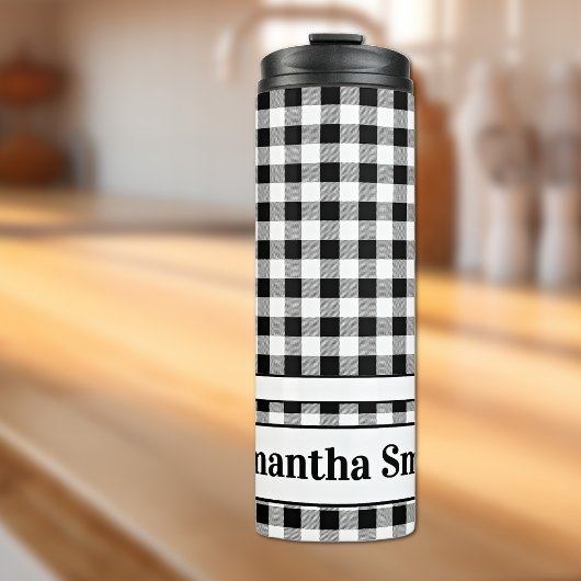 Name Black & White Buffalo Check 12oz タンブラー