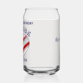 Name || Bold Flag Heart Happy Birthday America ガラス缶 (左)