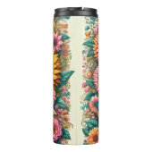 Name, Books & Coffee with Flowers タンブラー (裏面)