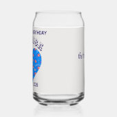 Name || Bright Blue Heart Happy Birthday America ガラス缶 (左)