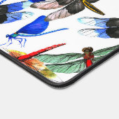 Name || Bright Watercolor Dragonfly Pattern  デスクマット (コーナー)