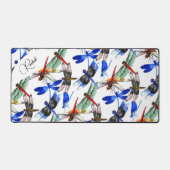 Name || Bright Watercolor Dragonfly Pattern  デスクマット (正面)