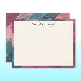 Name || Brightly Colored Woven Fabric Frame ノートカード