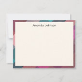 Name || Brightly Colored Woven Fabric Frame ノートカード (正面)