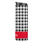 Name Buffalo Check Red Accent 12oz Thermal Tumbler タンブラー (回転右)