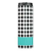 Name, Buffalo Check Turquoise 12oz Thermal Tumbler タンブラー (裏面)