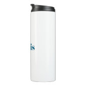 Name Calligraphy Script Plain Simple White Blue タンブラー (回転右)