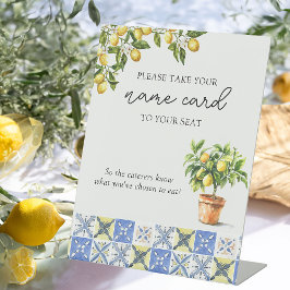 Name Card Seating Lemon Theme Wedding Sign 台座サイン