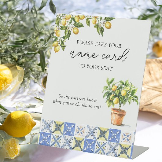 Name Card Seating Lemon Theme Wedding Sign 台座サイン