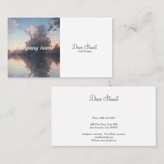 Name Cards Classical design 名刺 (正面/裏面)