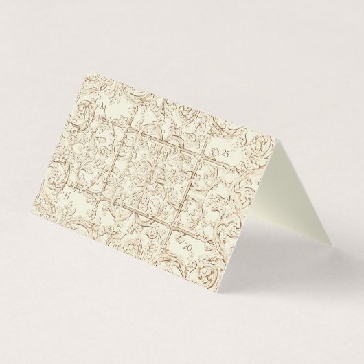 Name Cards Wedding Table Vintage (裏面)