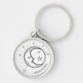 [NAME] Celestial Moon Round Metal キーホルダー (正面)