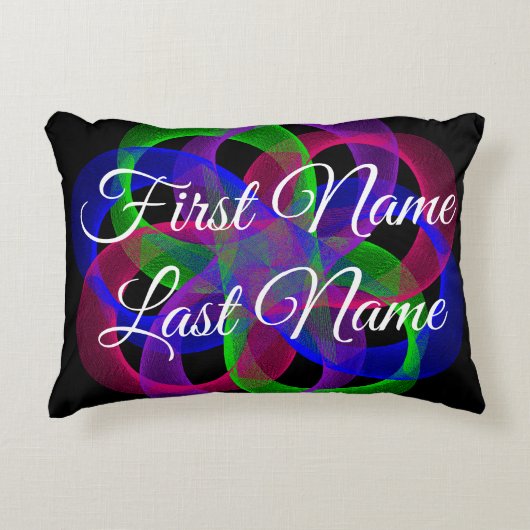 Name Change Double Loop Geometric Accent Pillow アクセントクッション (正面)