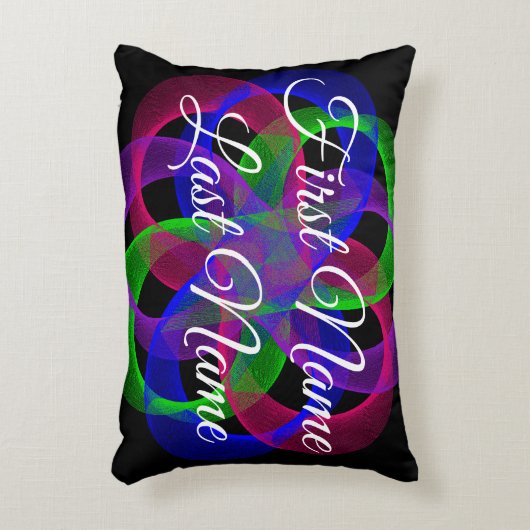 Name Change Double Loop Geometric Accent Pillow アクセントクッション (正面(垂直))