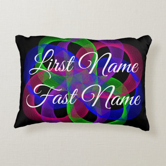 Name Change Double Loop Geometric Accent Pillow アクセントクッション (裏面)