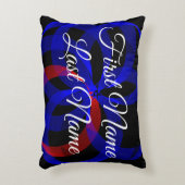 Name Change Red Revolving Geometric Accent Pillow アクセントクッション (正面(垂直))