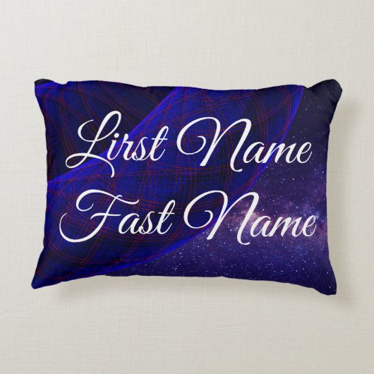 Name Change Space Donuts Geometric Accent Pillow アクセントクッション (裏面)