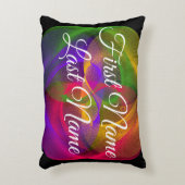 Name Change Vibrant Glossy Geometric Accent Pillow アクセントクッション (正面(垂直))