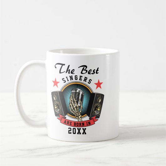Name Choir Singer Birthday コーヒーマグカップ (左)