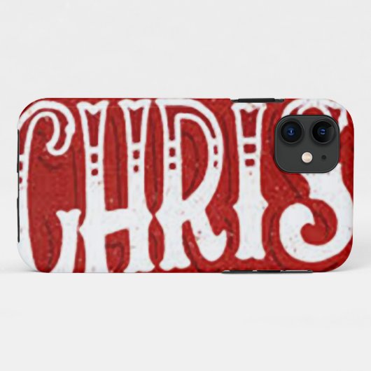 Name_CHRIS_iphone Case-Mate iPhoneケース (裏面(横))