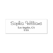 Name & City Return Stamp セルフインキングスタンプ (デザイン)