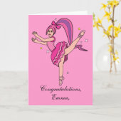 Name Customizable Recital Congratules! カード (黄色い花)