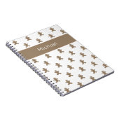 Name Cute Gingerbread Man Cookies Holiday Notebook ノートブック (右側)