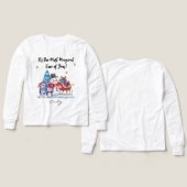 Name || Cute Snowman, Penguins Youth Long Sleeve (デザイン 正面＆背面)