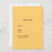 Name Day at the Storage House 招待状 (裏面)