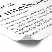 Name Definition Typographic Black and White ポスター (角)