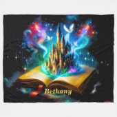 Name, Fantasy Book Castle フリースブランケット (正面(横))
