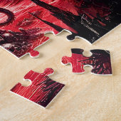 Name, Fantasy Fire Dragon with Skulls  ジグソーパズル (側面)