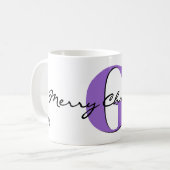 Name, February Amethyst | Merry Christmas コーヒーマグカップ (正面左)