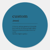 Name Funny Definition Minimalist For Him ラウンドシール (正面)