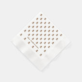 Name, Gingerbread Man Cookies Holiday Paper 縁ありカクテルナプキン (角)