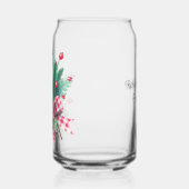 Name, Greenery Red Berries Christmas Bouquet 16oz ガラス缶 (左)