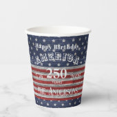 Name || Happy Birthday America 250 Years Flag 紙コップ (正面)