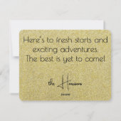 Name || Happy New Year Gradient Rainbow and Gold  シーズンカード (裏面)