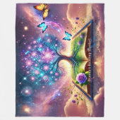 Name, Imagination Tree Growing from Reading Book, フリースブランケット (正面)