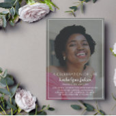 Name In Script Photo Lifeお祝い 招待状