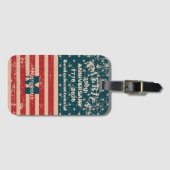 Name-Initial, Vintage Stars & Stripes Flag Motif ラゲッジタグ (正面横)