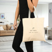 Name initials text business トートバッグ