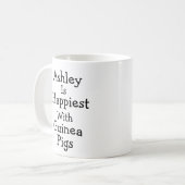 Name is Happiest With Guinea Pigs  コーヒーマグカップ (正面左)