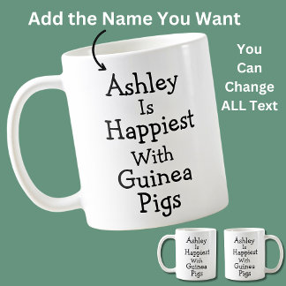 Name is Happiest With Guinea Pigs  コーヒーマグカップ
