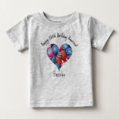 Name, July 4th Bicycles Heart 3mos to 24mos ベビーTシャツ (正面)