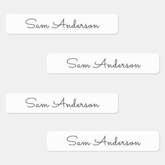 Name Labels for kids Back to School Cursive Script ラベル (グループ)