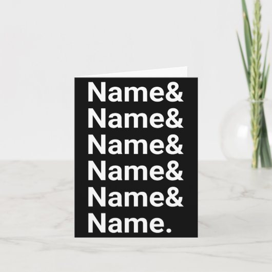 Name List Funny Women Men D Text カード (正面)