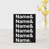 Name List Funny Women Men D Text カード (黄色い花)